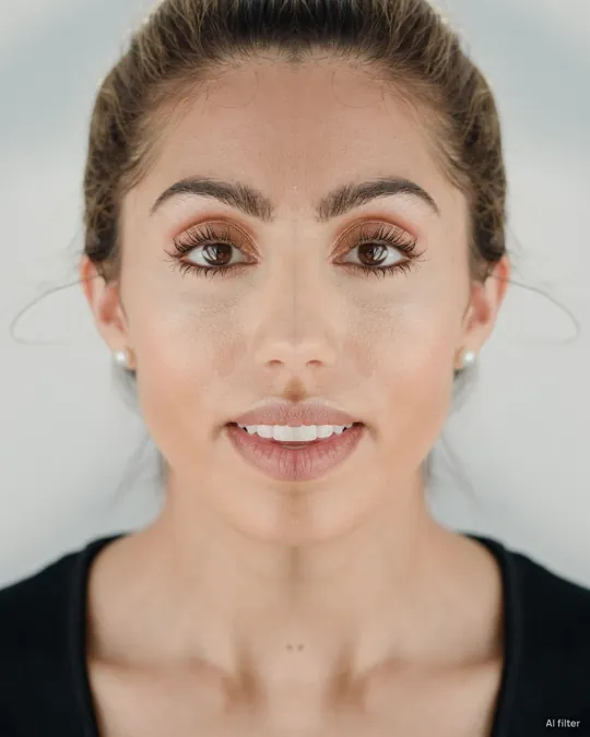 Symmetry Filter face mirroring — Right twin — example 1